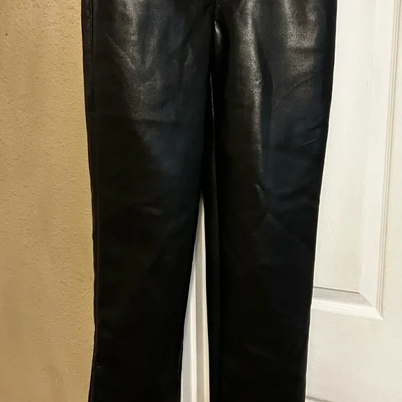 WILFRED Faux Leather Black Pant 6 - Picture 9 of 15
